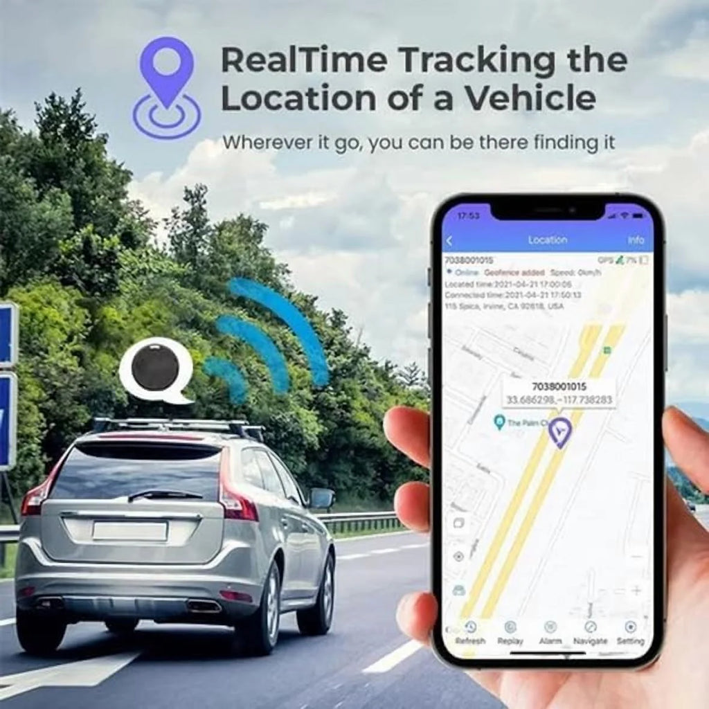 Easyfind Mini GPS Tracker for Vehicles, Mini Worldwide GPS Tracker, Car Locator Tracker, Car Vehicle Tracking Anti-Lost Locator for Tracking System