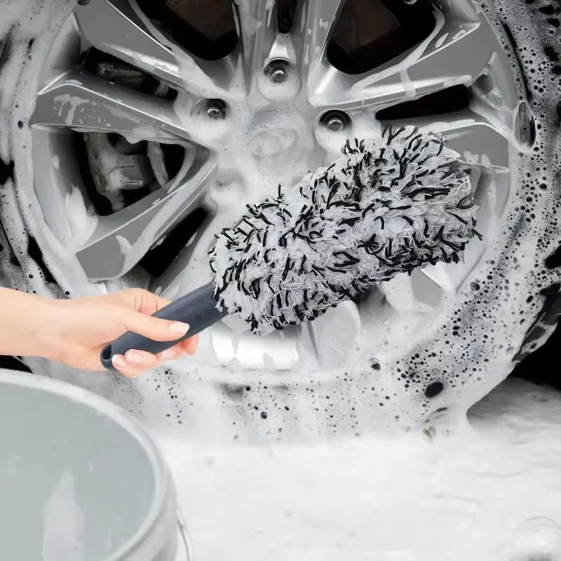 Super Plush Microfiber Tire Rim and Wheel Hub Cleaning Brush for Automotive Care