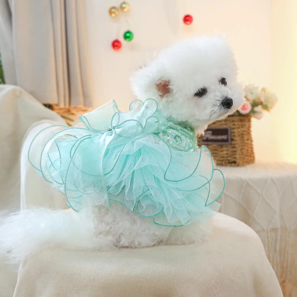 Elegant Princess-Inspired Pet Dress for Small Dogs and Cats - Ideal for Weddings and Special Occasions
