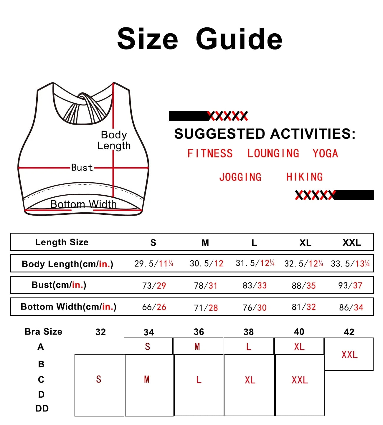 Padded Strappy Sports Bra Yoga Tops Activewear Workout Clothes for Women