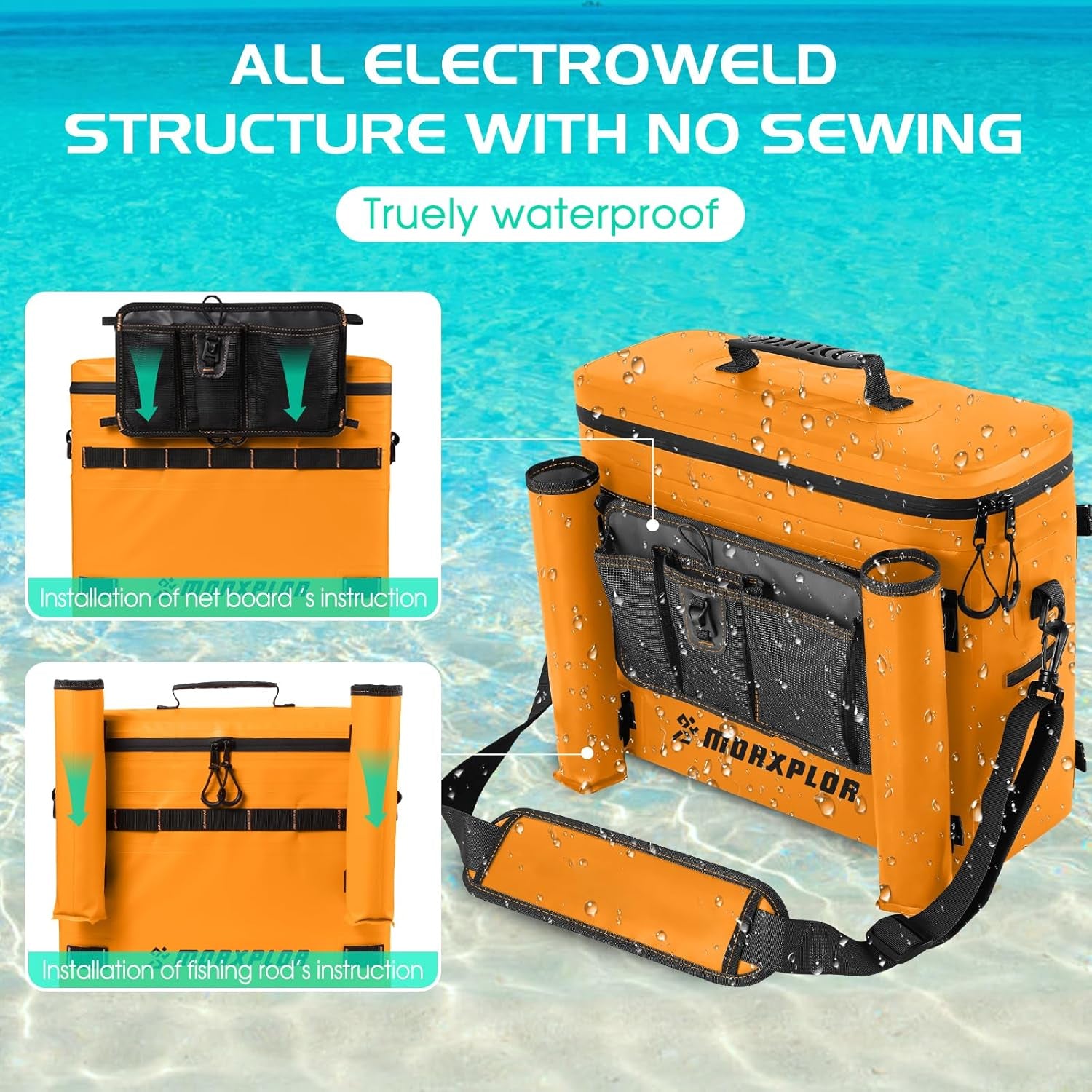 MORXPLOR Kayak Cooler,Waterproof Kayak Seat Back Cooler for Kayaking,Kayak Accessories Cooler Bag,Protable Ice Chest,Beach Cooler,Travel Cooler for Camping or Lunch Bag