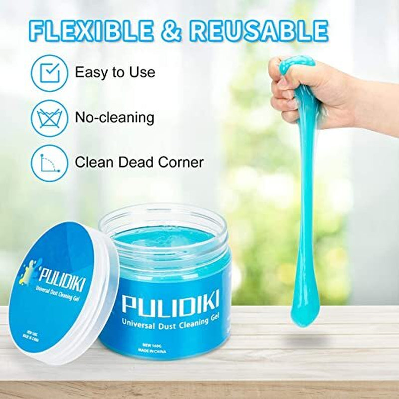 Automotive Cleaning Gel and Universal Detailing Kit for Car Interior Maintenance