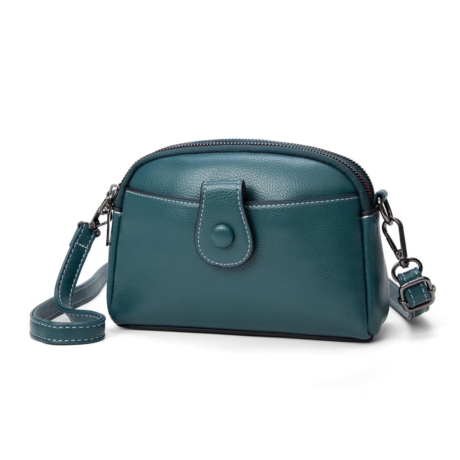 Womens Small Crossbody Bag Shoulder Hand Bags Leather Crossbody Purse for Women Lightweight Adjustable Strap Blue