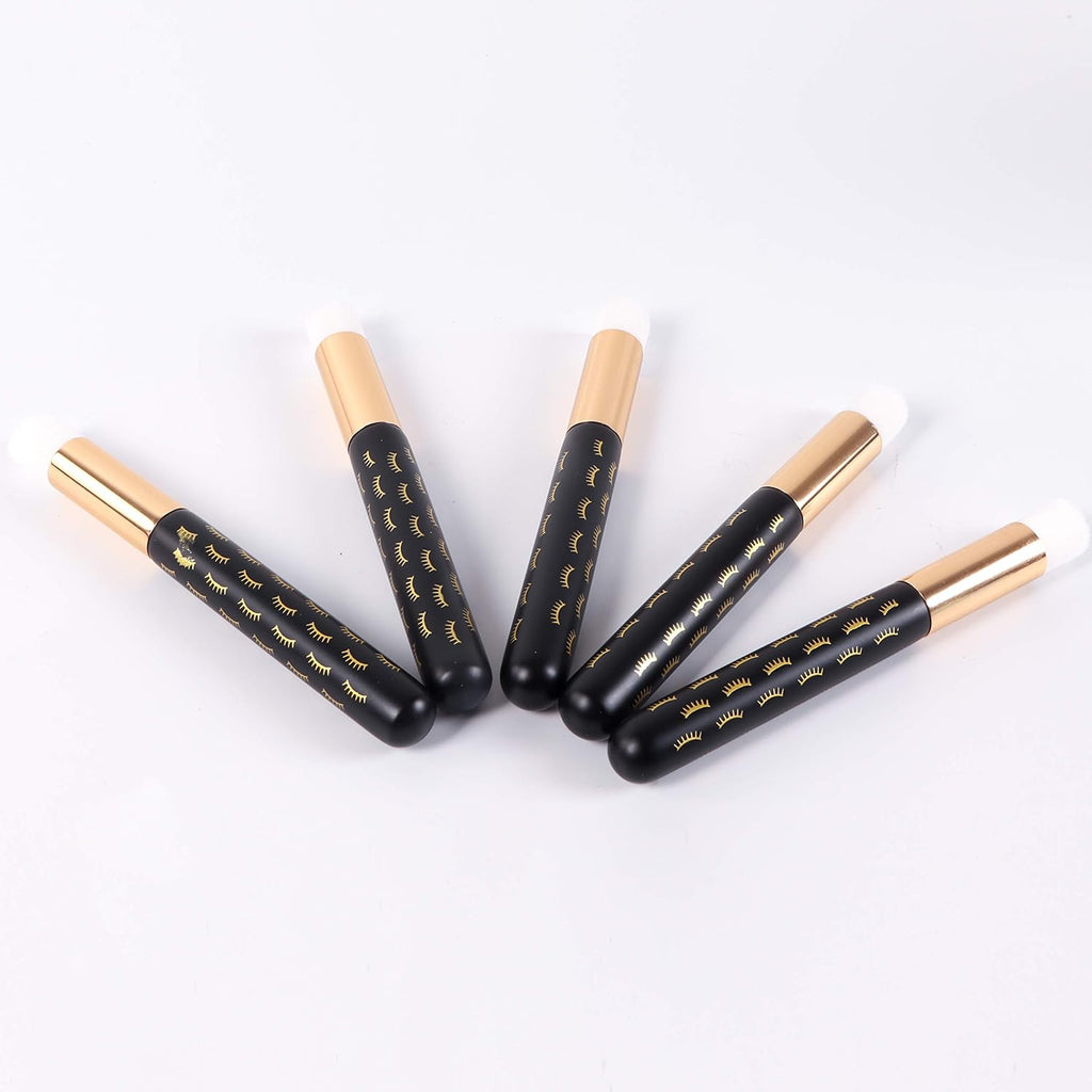 10 Pcs Adorable Black Lash Cleanser Brushes - Perfect for Eyelash Extensions & Blackhead Removal!