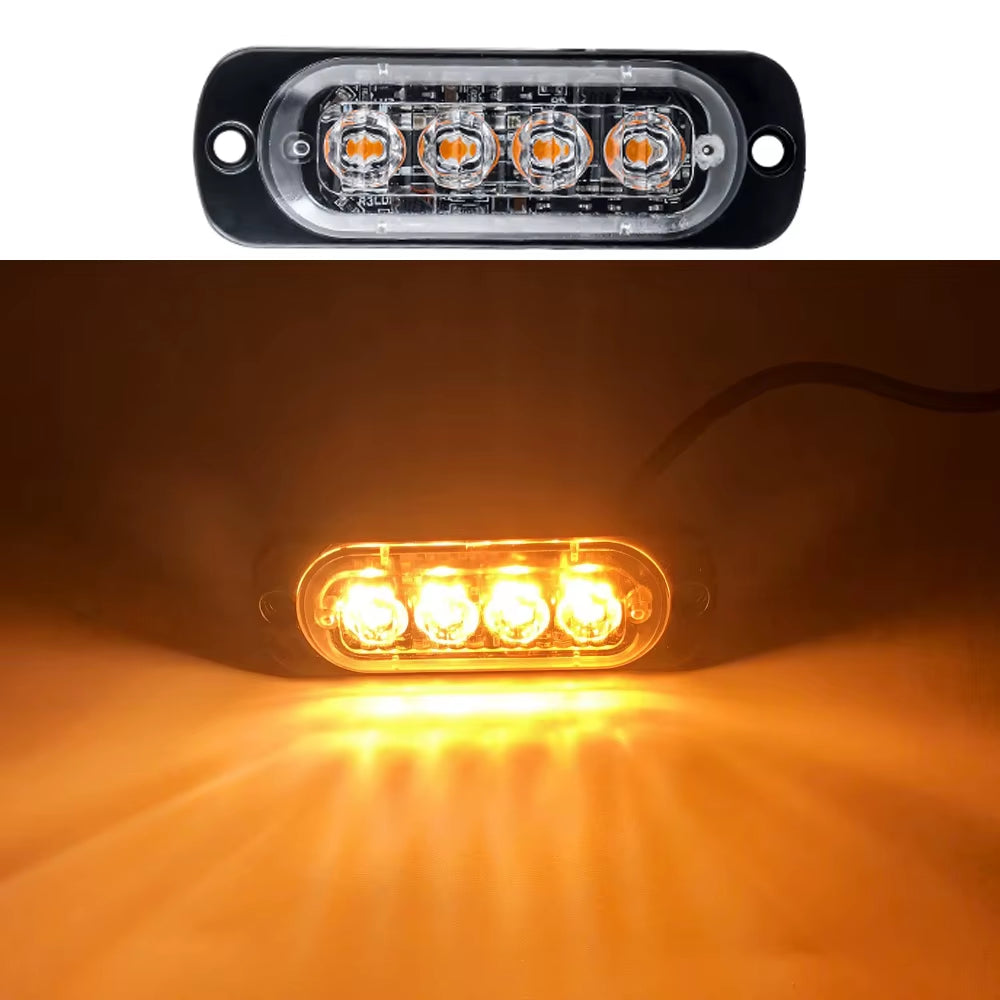 6LED Warning Light LED Trailer Lights Truck Side Indicator Lights Car Grille Malfunction Light Bar SUV Motorcycle Ships Beacon
