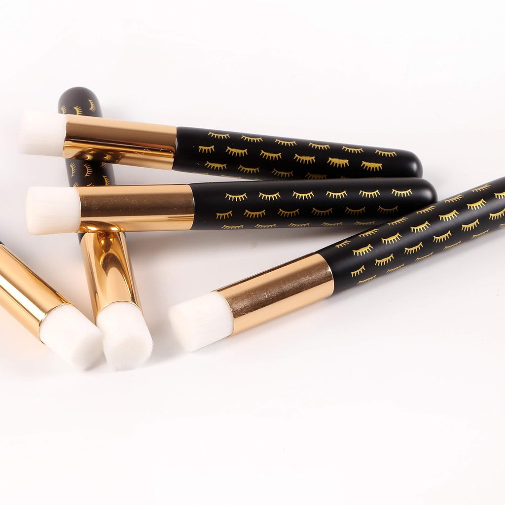 10 Pcs Adorable Black Lash Cleanser Brushes - Perfect for Eyelash Extensions & Blackhead Removal!