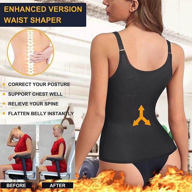 Women's Shapewear Waist Trainer Slimming Vest for Enhanced Belly Control and Body Shaping