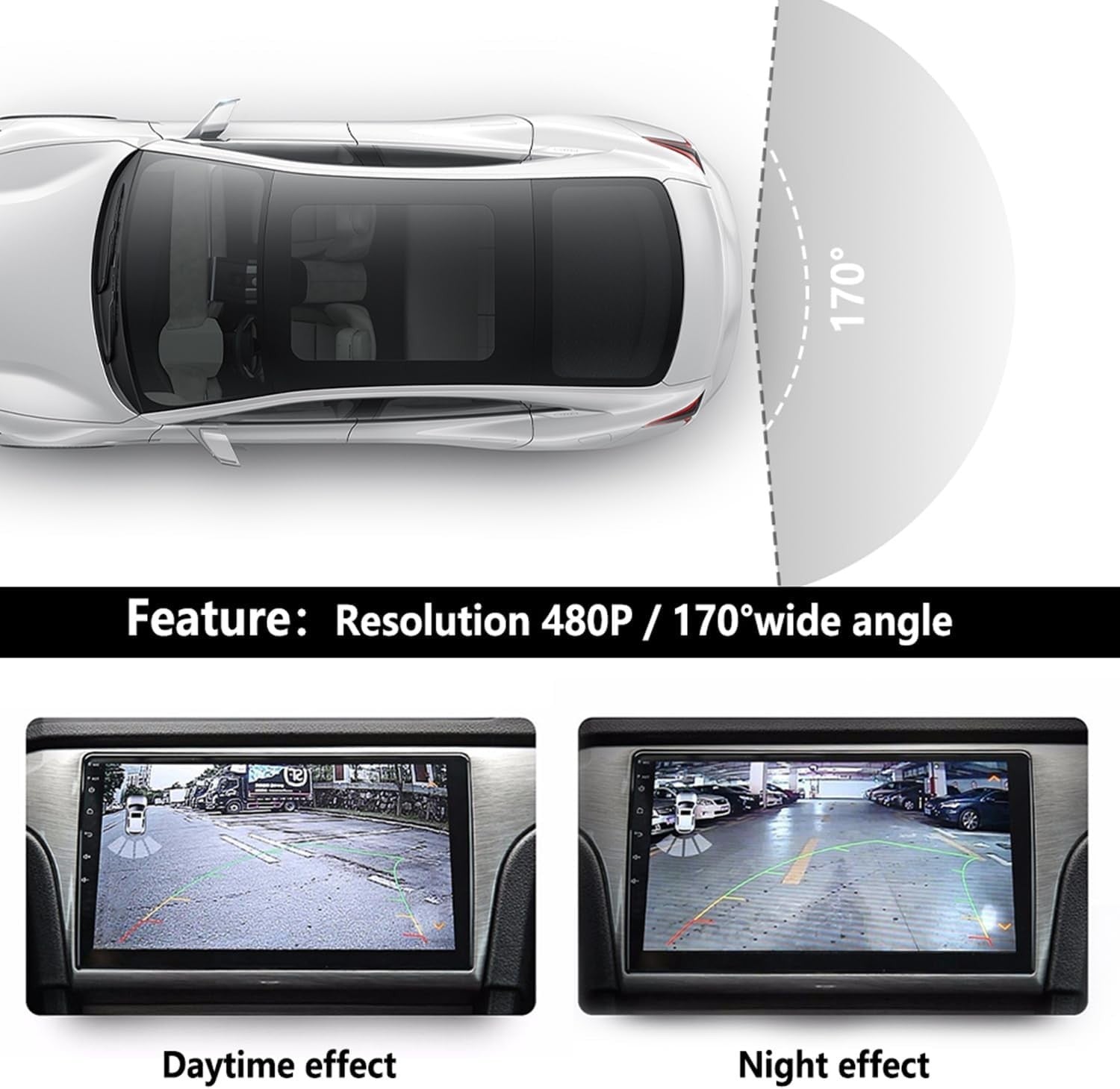 Cámara de Reversa HD Universal para Automóviles con Visión Nocturna
