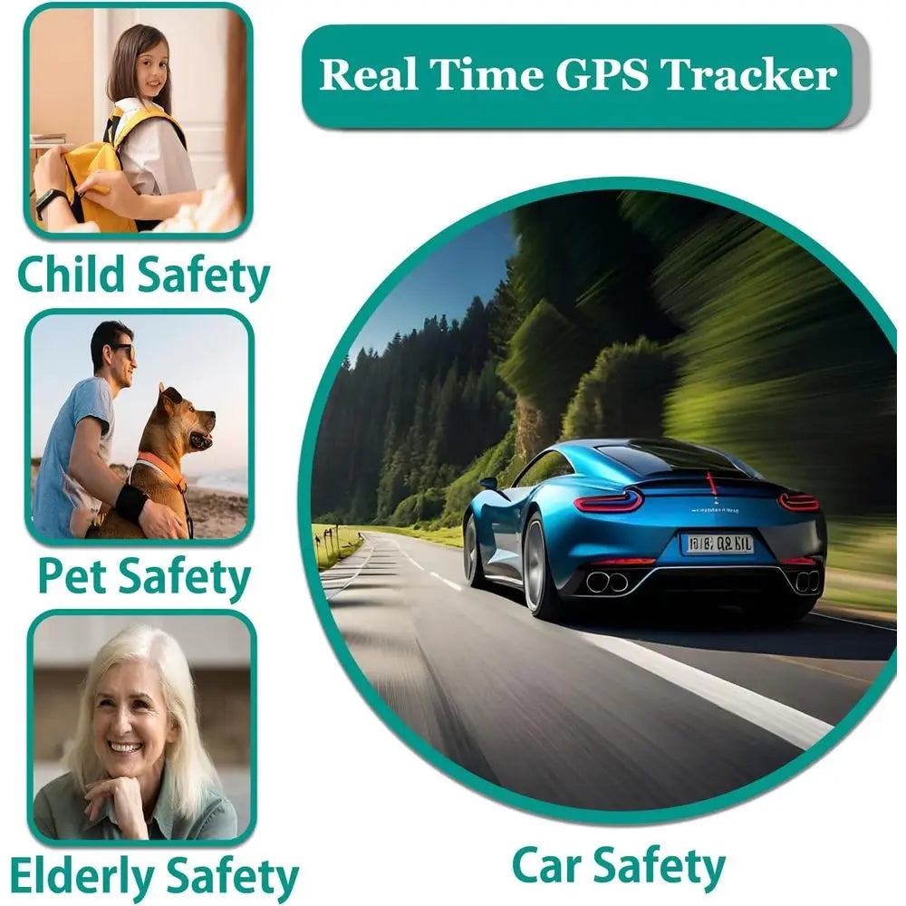 Mini GPS Tracker for Vehicles-Tracker Device for Vehicles No Subscription No Monthly Fee Real-Time Car Tracker Device Hidden Mag