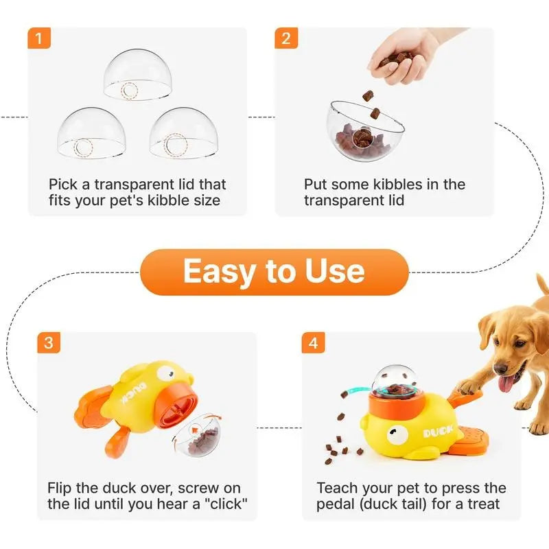 Interactive Pet Feeder Toy - Dog and Cat Treat Dispenser and Training Accessory