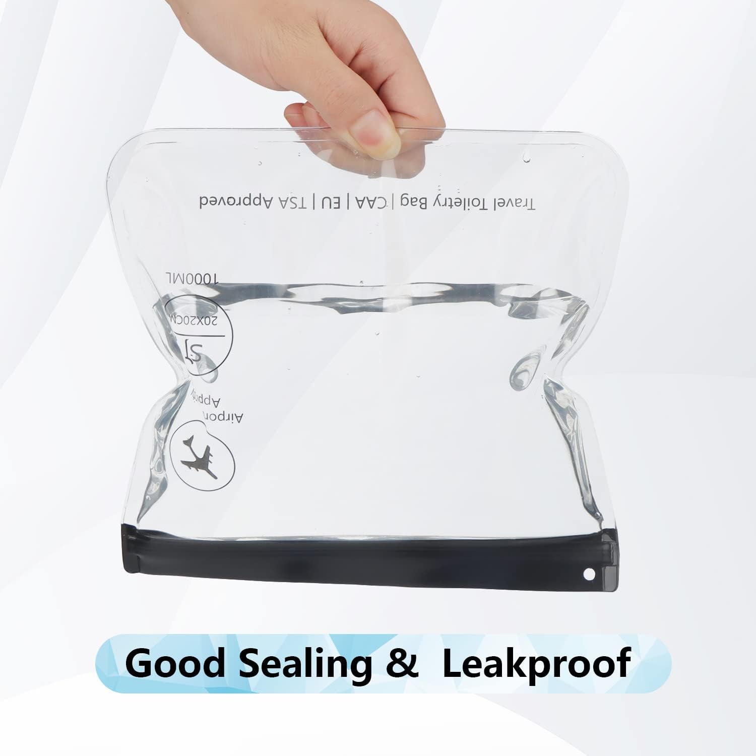 4-Pack Clear TSA Approved Quart Size Toiletry Bags - Waterproof & Leakproof Travel Solutions for Liquids - Perfect for EU, UK & US Carry-On Regulations