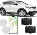 Tracker Device for Vehicles,Mini Hidden Car Tracker with Magnetic Case,No Monthly Fee Tracker,Car Locator Work with Apple Find My(Ios Only) (Black,2Pcs)