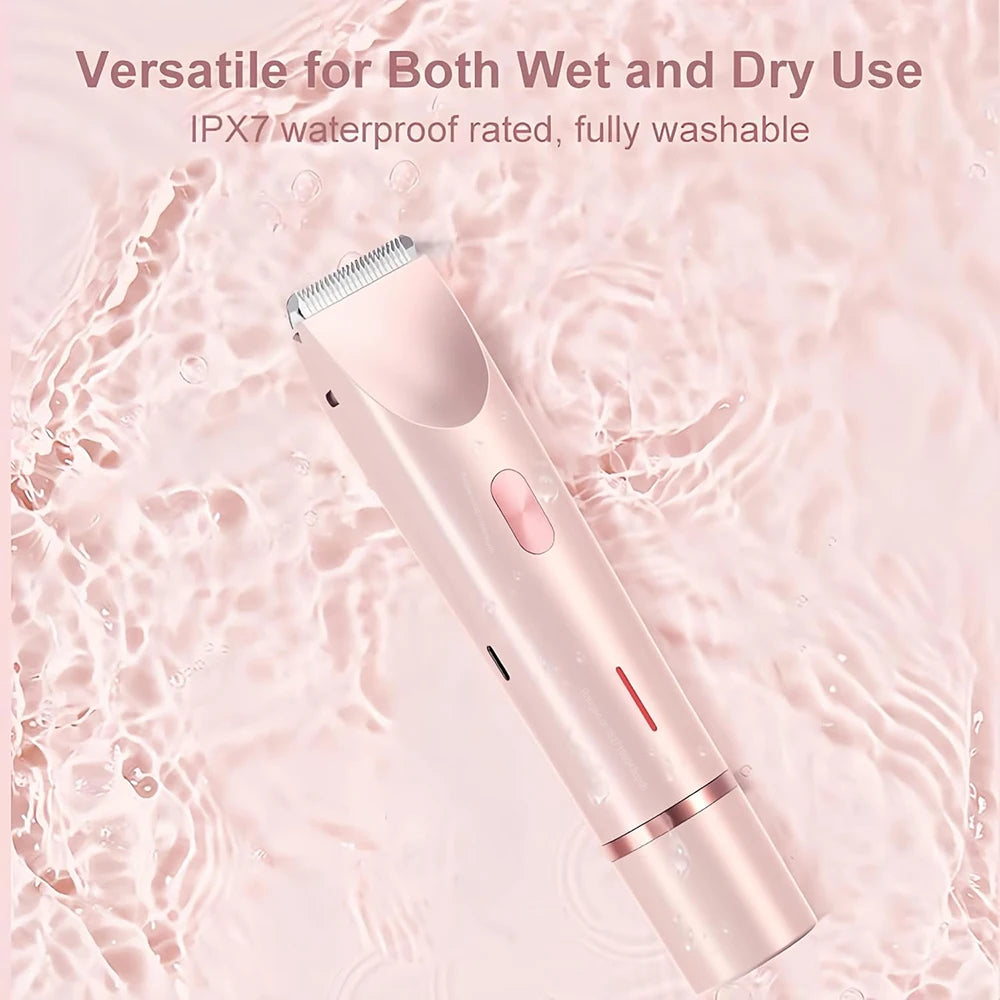 Electric Shaver for Women Portable Mini Rechargeable Epilator Female Painless Electric Razor Women'S Dual Head Bikini Trimmer