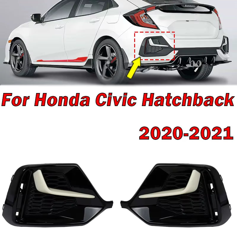 Honda Civic 10th Generation Hatchback 2020-2021 Rear Bumper Light Trim Frame Cover for Warning Brake Lamp Bezel