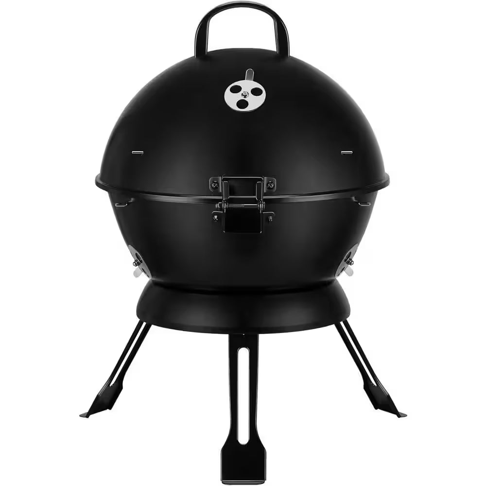 14 In. Portable Charcoal Grill, in Black