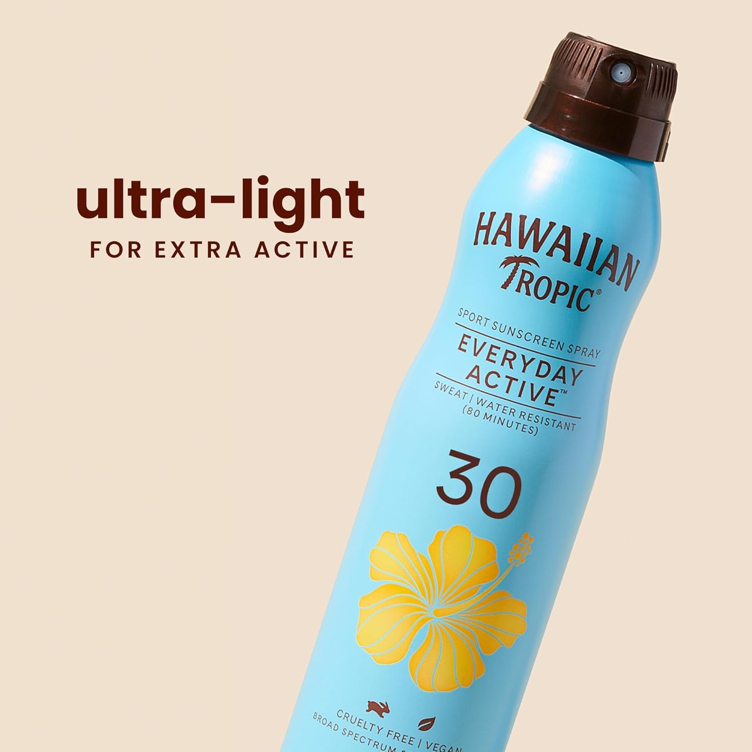 Hawaiian Tropic Everyday Active Clear Spray Sunscreen SPF 30| Hawaiian Tropic Sunscreen Spray SPF 30, Sunblock, Oxybenzone Free, 6Oz Each Twin Pack