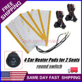 12V Universal Round Heated Seat Kit with 2 Seats and 4 Heating Pads