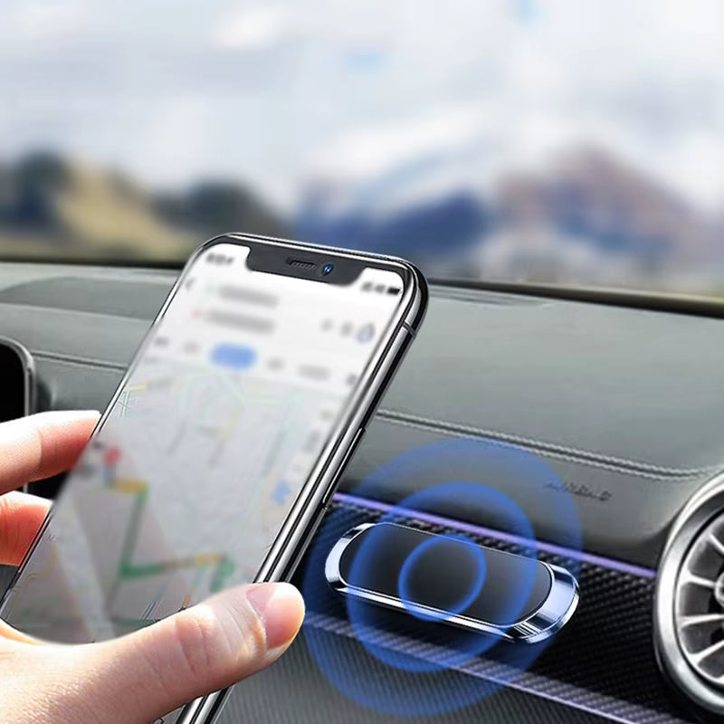 Compact Magnetic Car Phone Holder with Nano-Markers Glue - 9x2.4mm N40 Strong Magnets