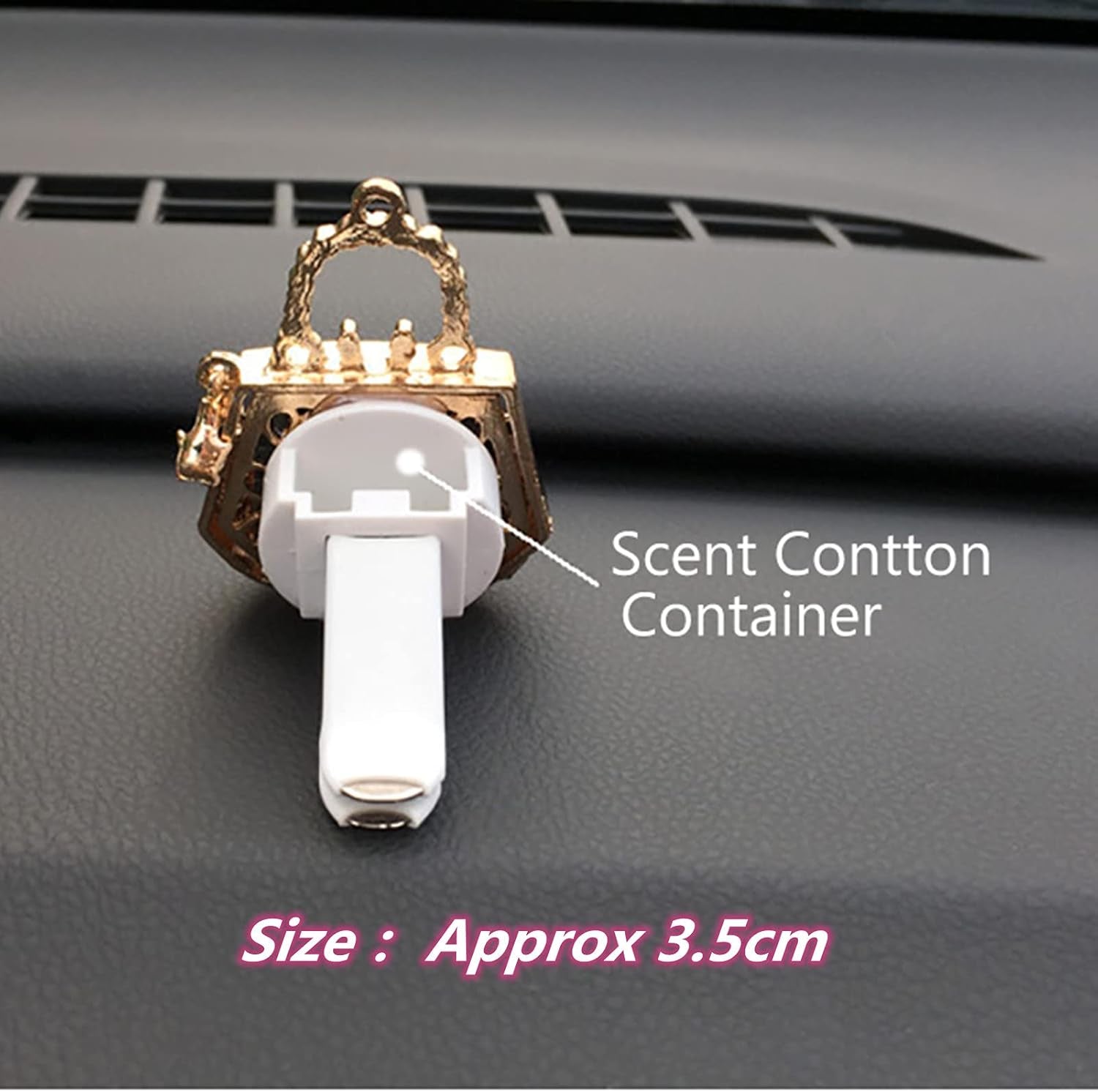 Ouyi Gold Car Air Freshener - Diamond Purse High Heels Scent Diffuser Clip - Crystal Car Accessories for Women