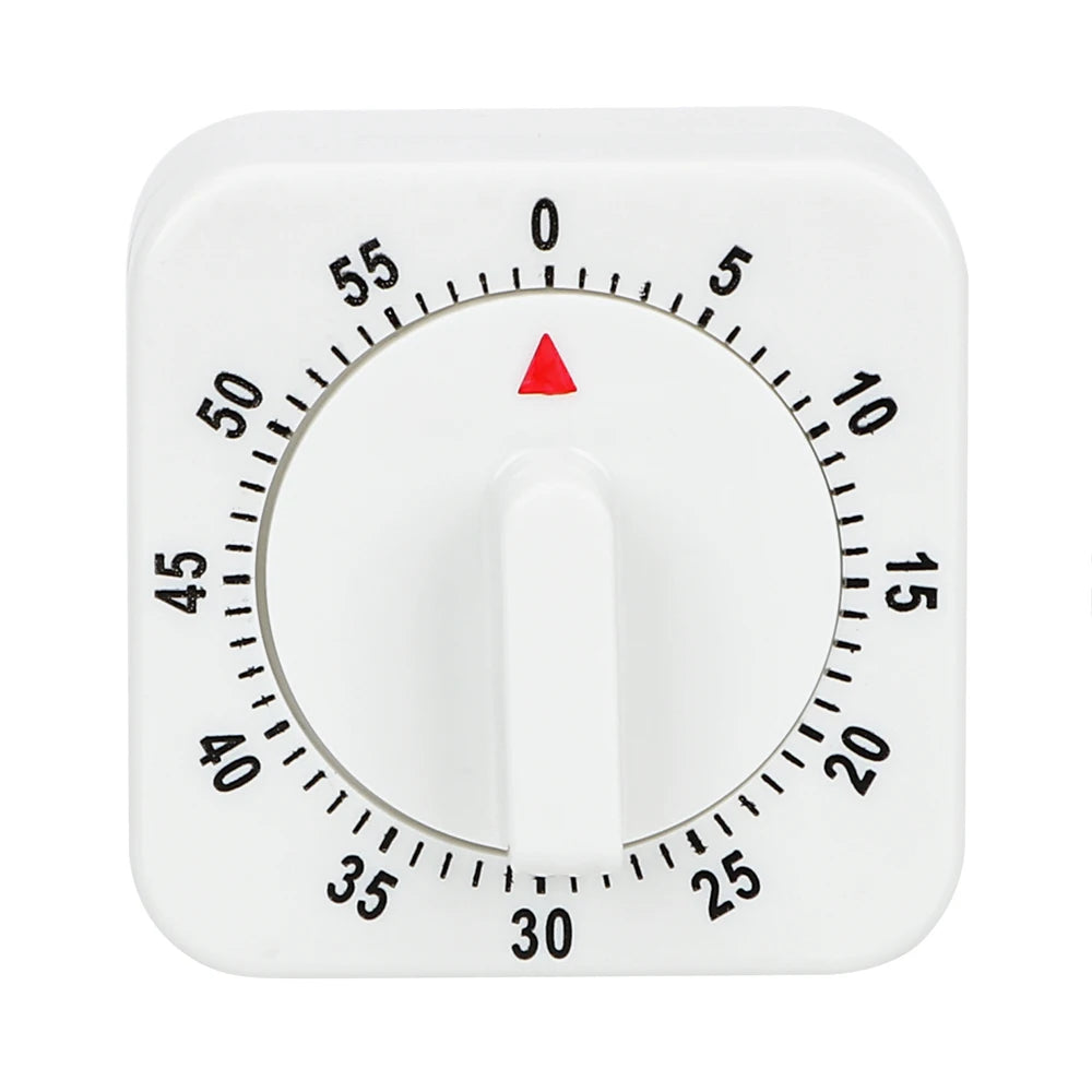 Cooking Tools Countdown Alarm Reminder Kitchen Tools 60 Minutes Kitchen Timer White Square Mechanical Timer