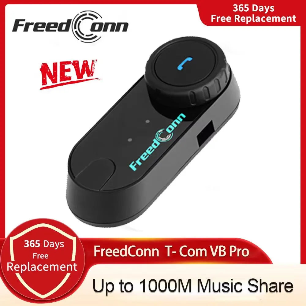 Freedconn T Com VB Motorcycle Helmet Headset Bluetooth Stereo Intercom Call Wireless Communication Interphone FM Music Sharing