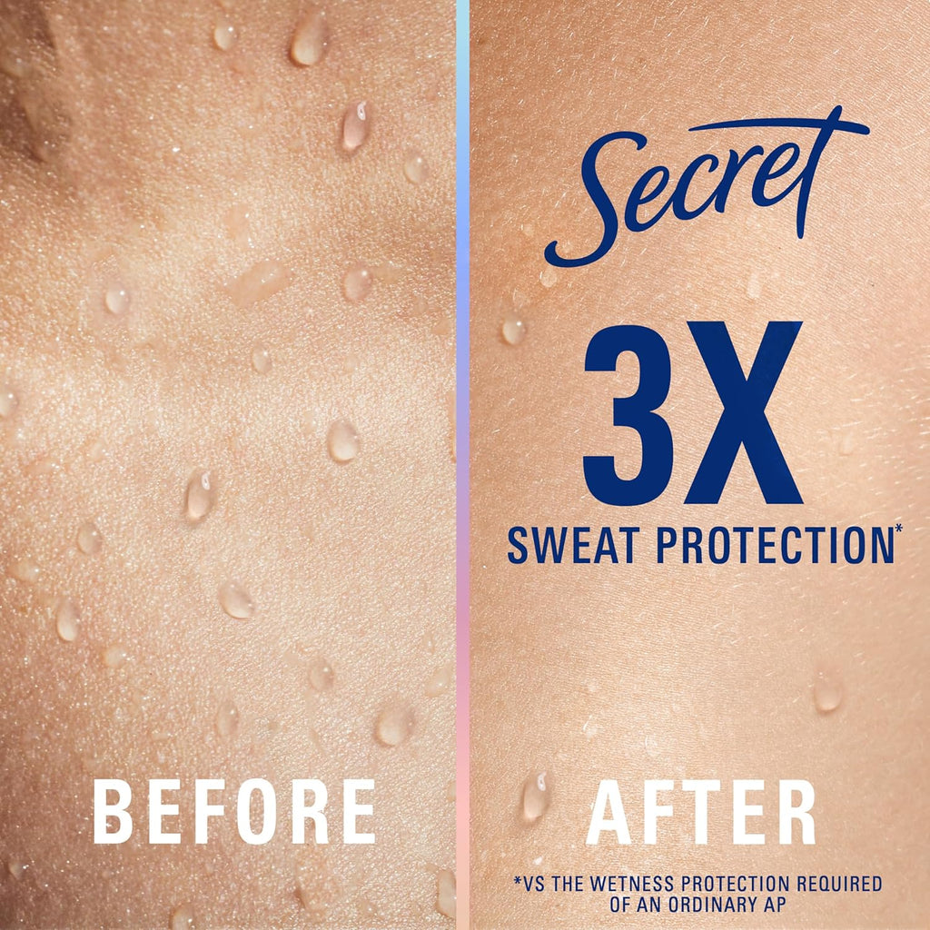 Secret Clinical Strength Antiperspirant Deodorant for Women - 100HR Sweat & Odor Protection, 3X Stress Defense, Clean Lavender Scent with Hyaluronic Acid, 2.6 Oz