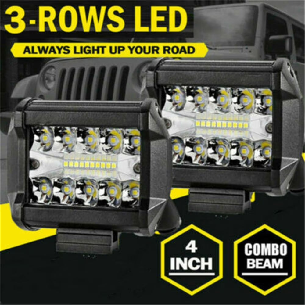 22" 288W Spot Flood LED Light Bar for Trucks SUV+2×4" Combo Beam Pods Fog Lights with Harness Kit