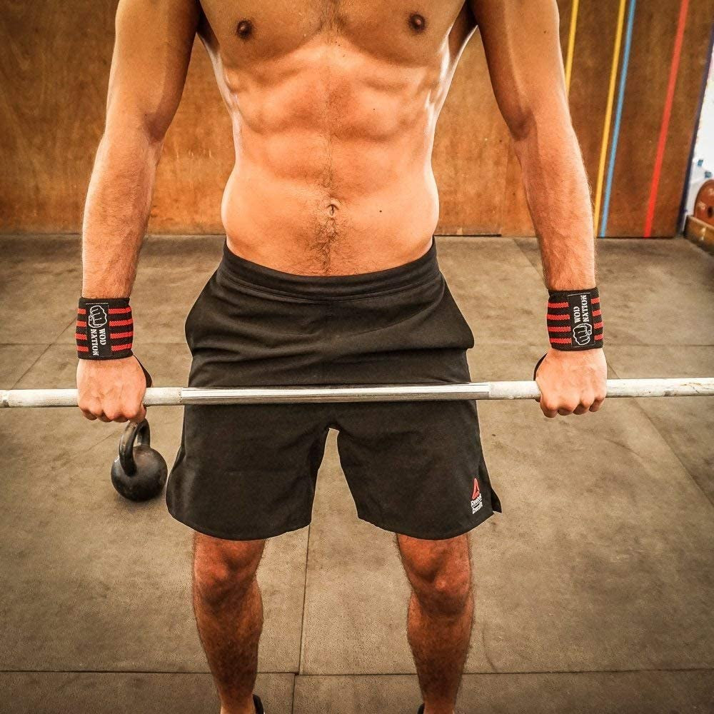 WOD Nation Wrist Wraps for Weightlifting & Strength Training – Professional Gym Straps W/Thumb Loop for Men & Women
