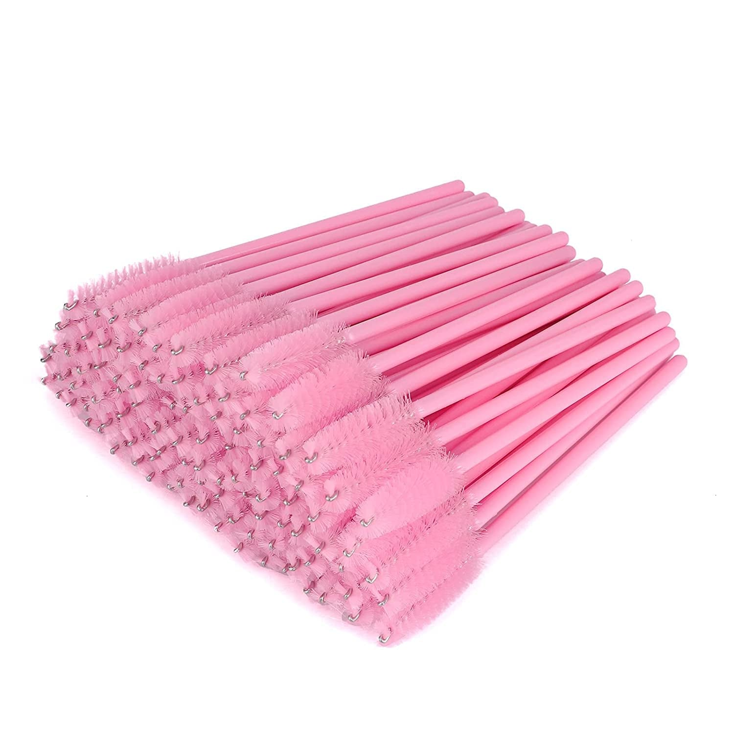 G2PLUS 100PCS Disposable Eyelash Brushes - Premium Rose Mascara Wands for Perfect Eyelash Extensions and Eyebrow Application