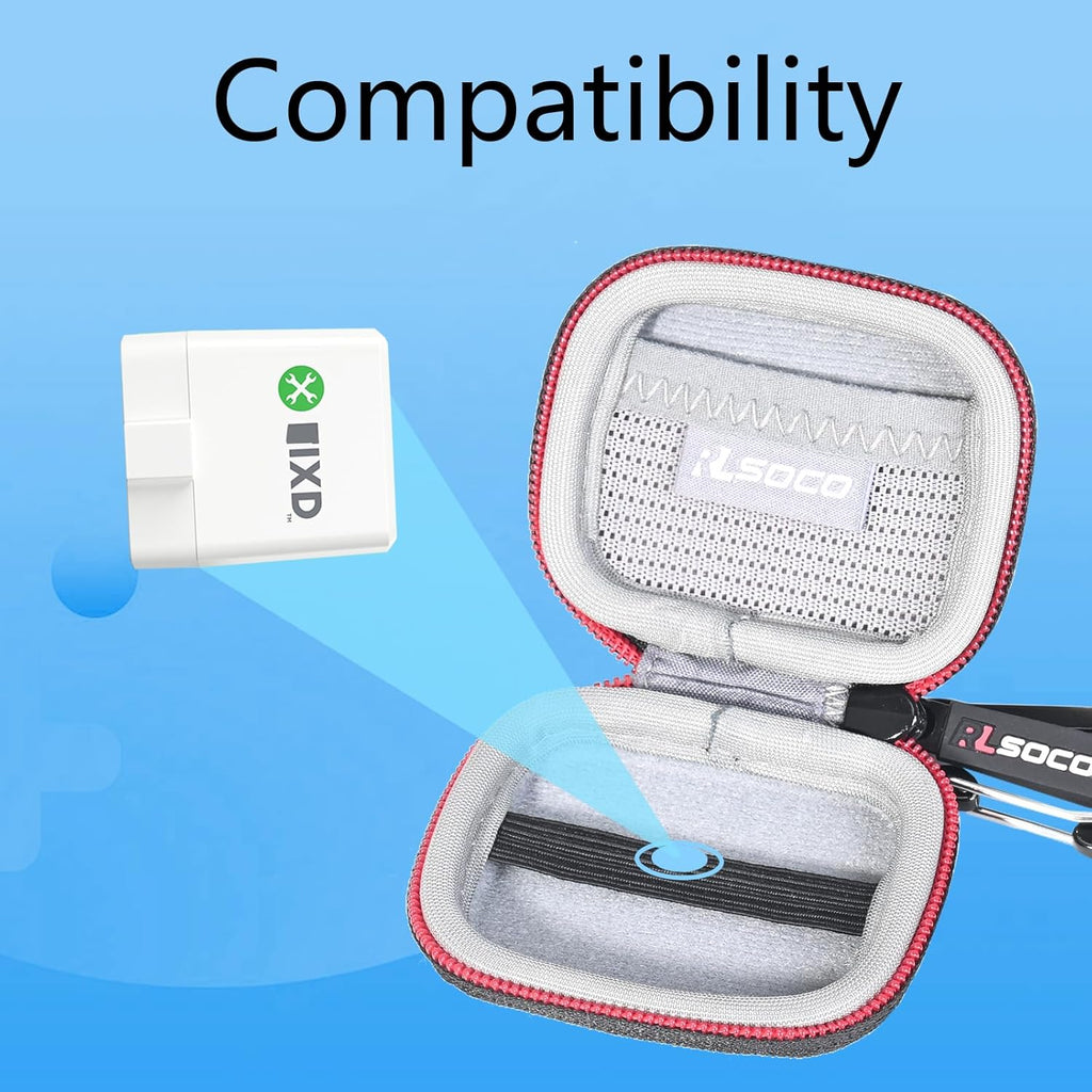 RLSOCO Carrying Case for FIXD Bluetooth OBD2 Scanner for Iphone & Android - Diagnostic Scan Tool (Case Only)