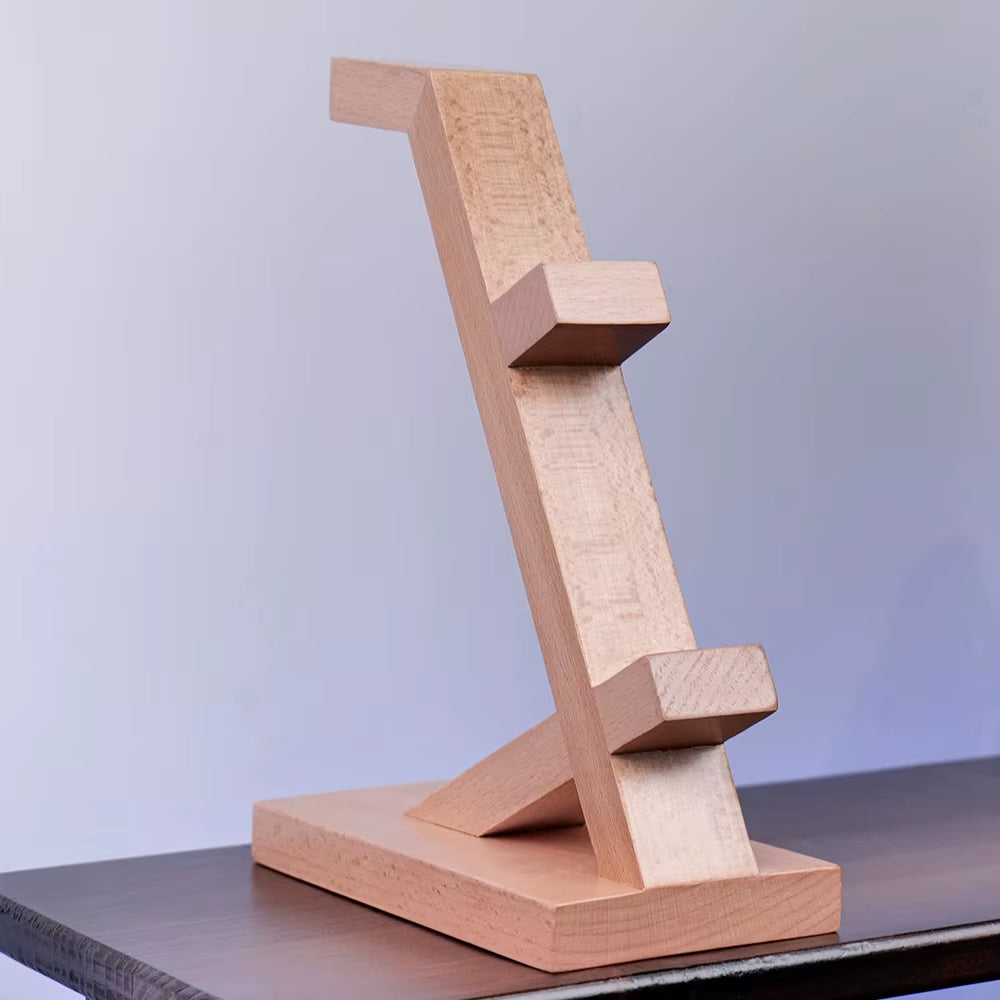 Stylish Wood Headphone Stand - Perfect Gaming Headset Holder & Accessory Gift for AirPods, PS5, Xbox