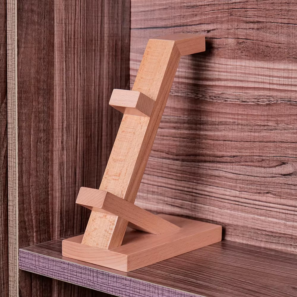 Stylish Wood Headphone Stand - Perfect Gaming Headset Holder & Accessory Gift for AirPods, PS5, Xbox