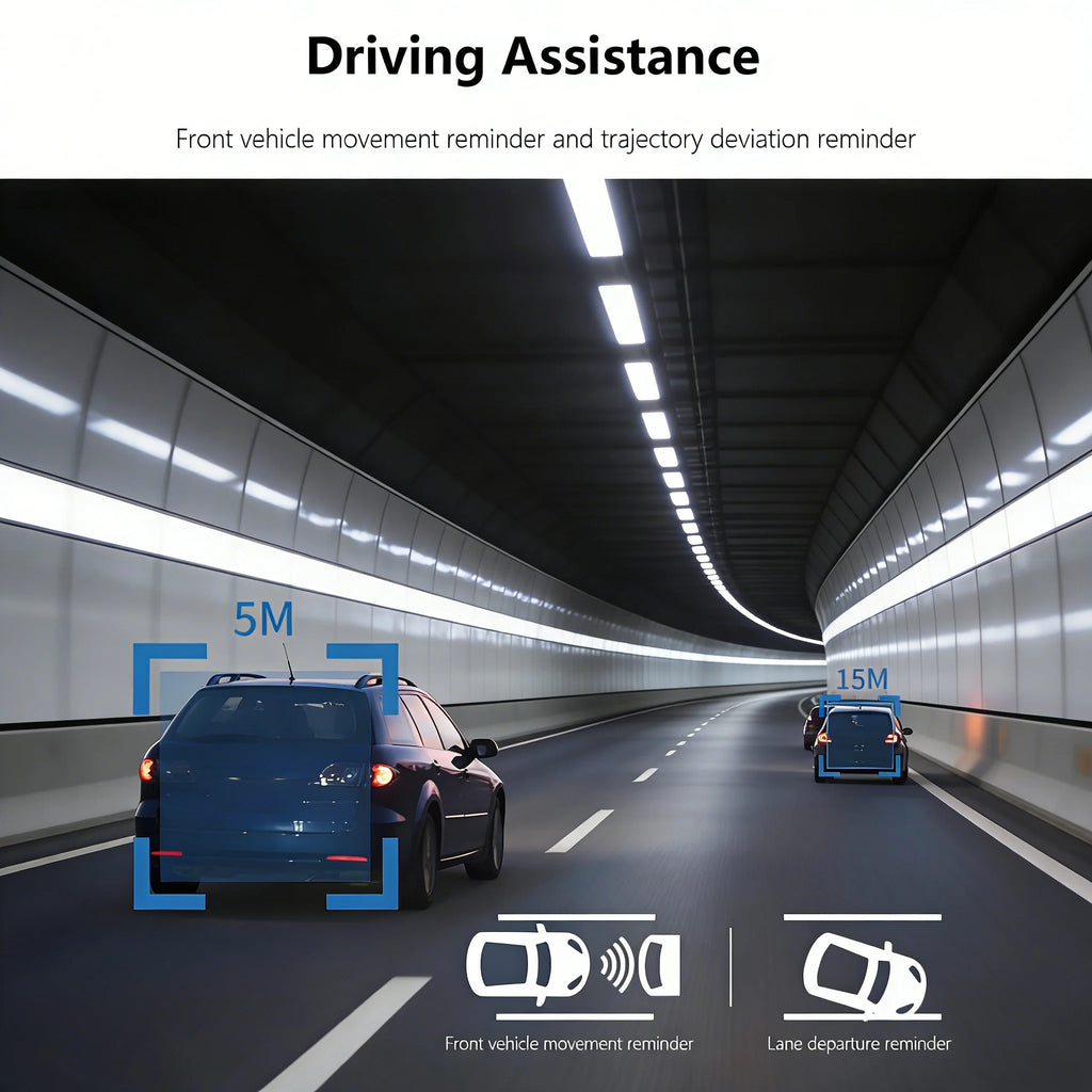 GJX 2026 New Wireless Dash Cam Car Camera, Dash Cam Front and inside 1080P, Dash Camera Wifi Recording App Control