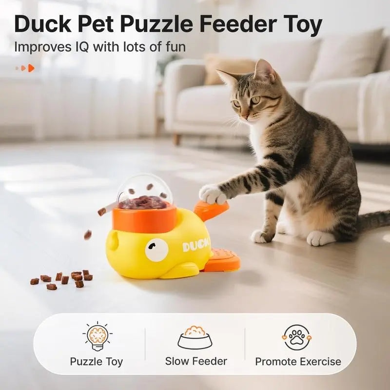 Interactive Pet Feeder Toy - Dog and Cat Treat Dispenser and Training Accessory