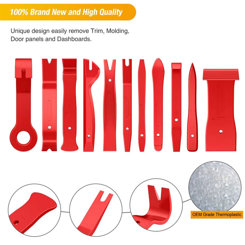 Auto Trim Removal Tool Car Door Panel Dash Audio Radio Removal Tools Kit Automotive Pry Tools Kits Auto Upholstery Repair Kit