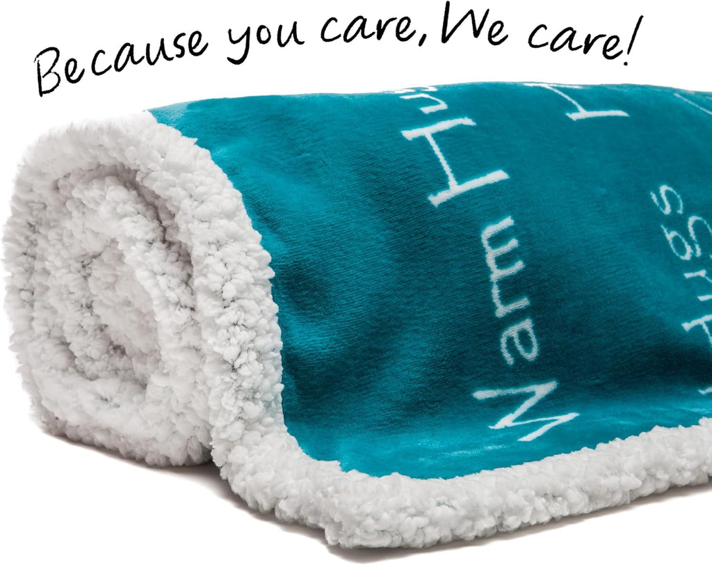 Chanasya Premium Healing Warm Hugs Blanket - Comforting Gift for Cancer Patients - Teal Twin Size for Positive Energy and Support