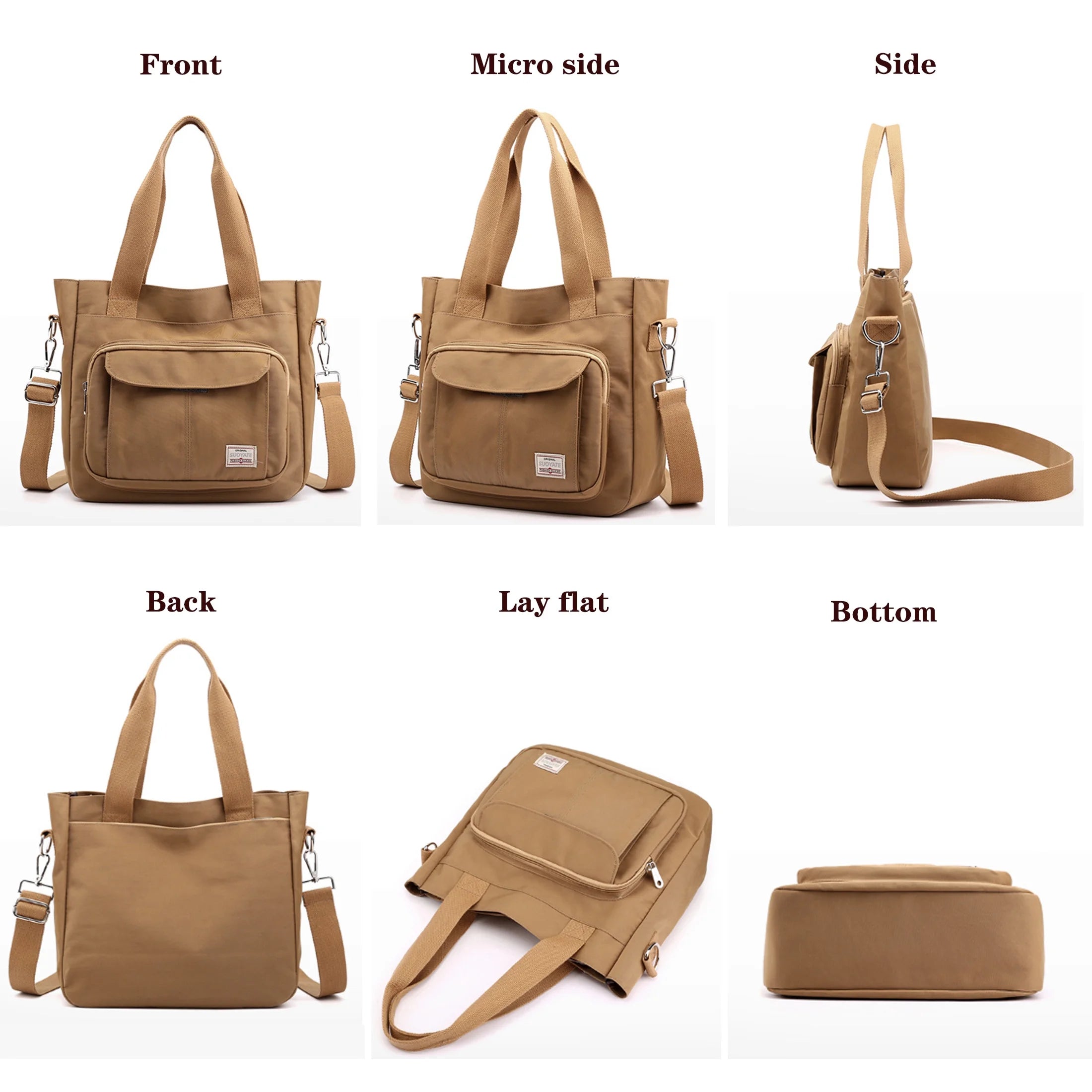 Ablanczoom Handbags Womens Tote Bags Quality Women Crossbody Shoulder Bags Large Capacity