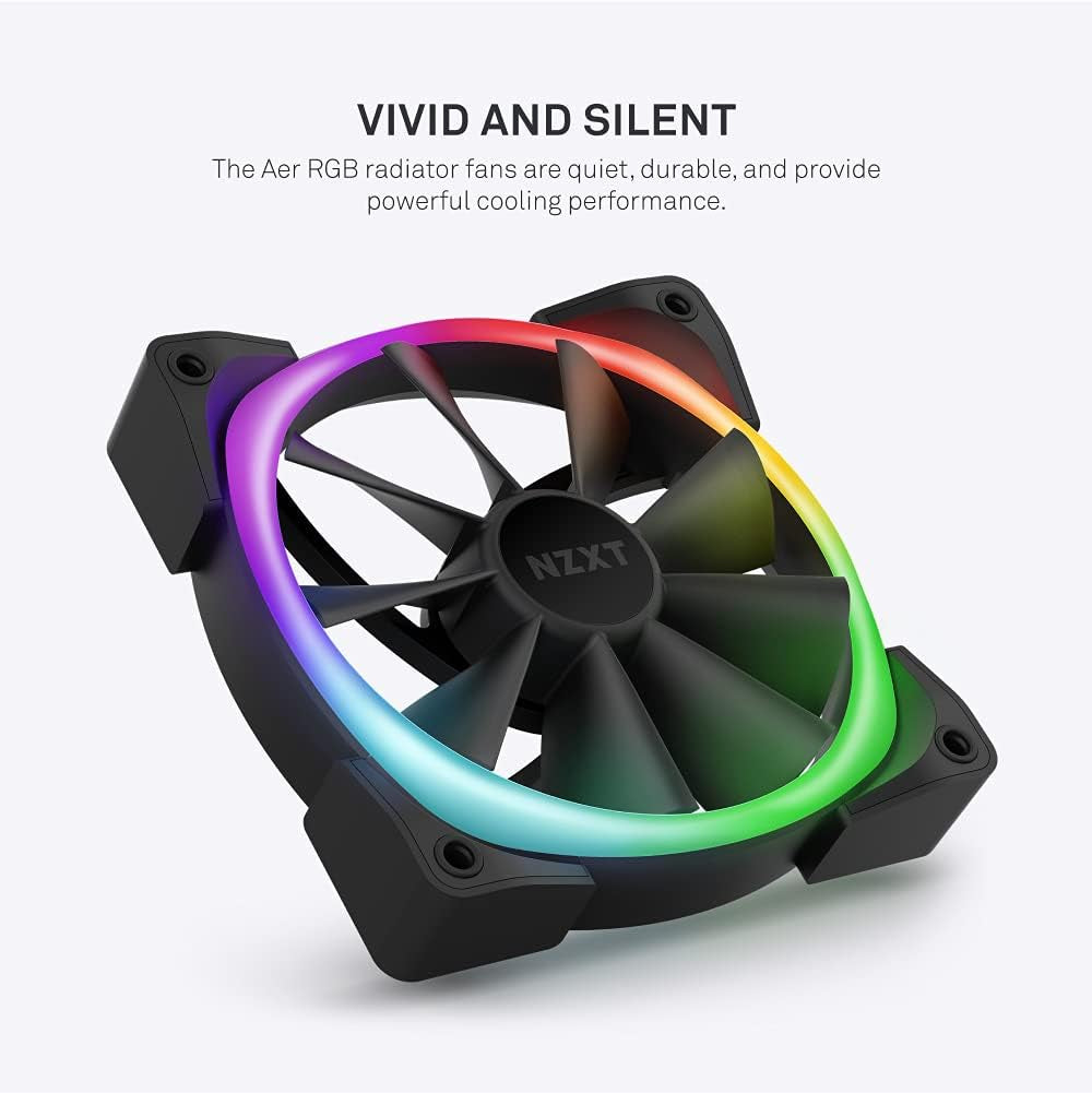 NZXT Kraken Z53 RGB 240Mm - RL-KRZ53-R1 - AIO RGB CPU Liquid Cooler - Customizable LCD Display - Improved Pump - Powered by CAM V4 - RGB Connector - AER RGB 2 120Mm Radiator Fans (2 Included)