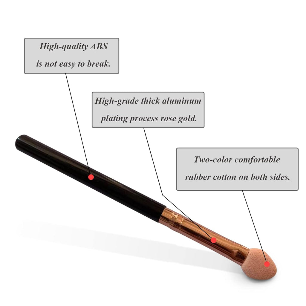 Professional 10-Piece Makeup Brush Set - Uorpoto Double-Sided Reusable Sponge Eyeshadow Applicators for Women