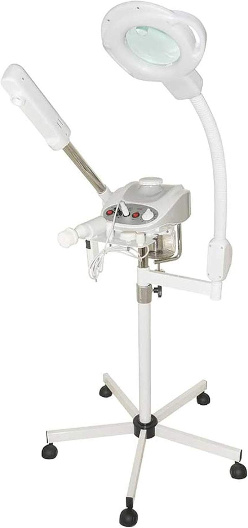 Ultimate Spa Experience: 3-in-1 Ozone Facial Steamer with 5X Magnifying Lamp, Brush Set, Silent Timer & Aromatherapy - Professional Quality for Estheticians