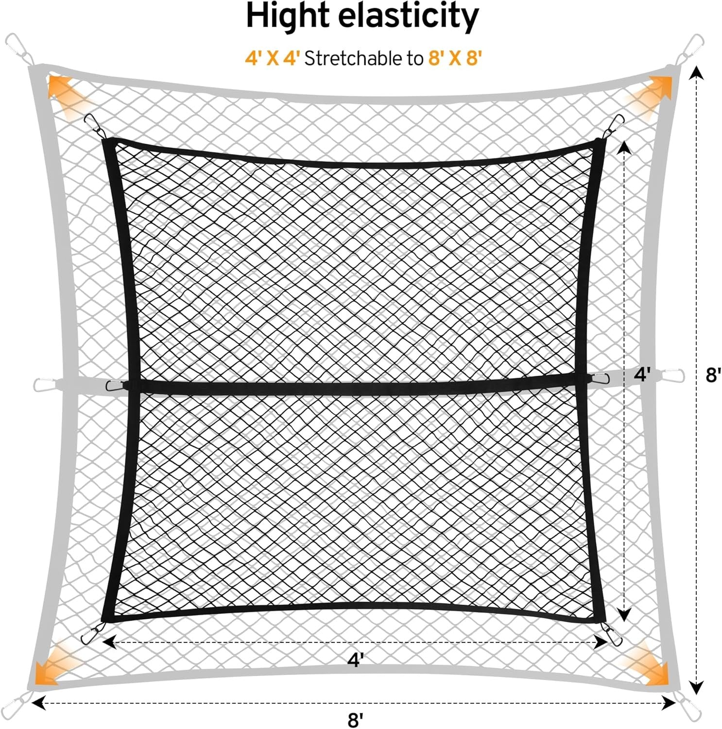 Cargo Net for Ford F150, F250, F350 Super Duty Pickup Truck Bed (2000-2025)