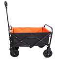 1.8 Cu. Ft. Orange Black Metal Mini Folding Garden Cart