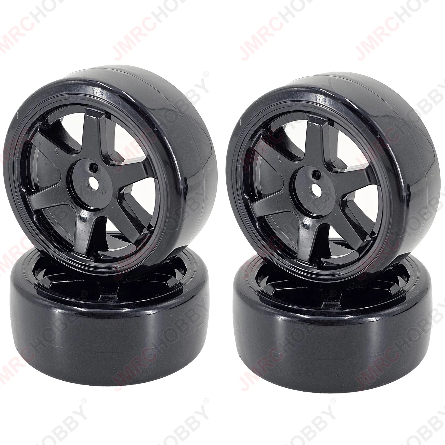 MJX Hyper Go 14301/14302/14303 RC Car Accessories - Rubber TPR Glued Road Wheels with Sponge for 1/14 Scale Drift Performance