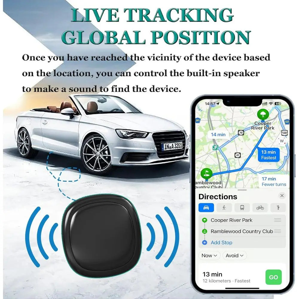 Mini GPS Tracker for Vehicles-Tracker Device for Vehicles No Subscription No Monthly Fee Real-Time Car Tracker Device Hidden Mag