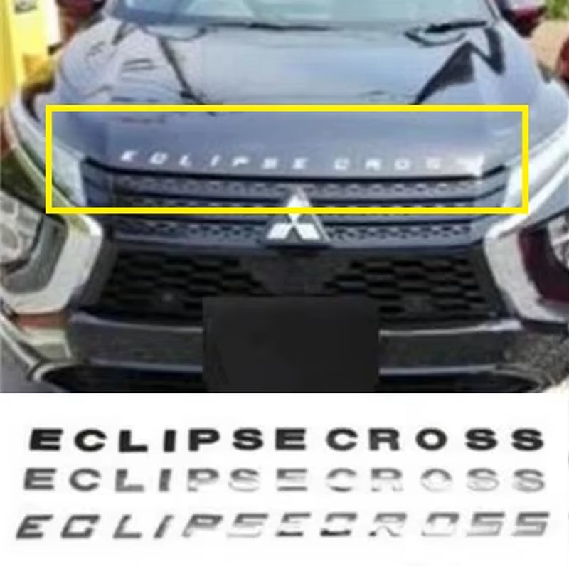 3D Letter Hood Emblem Logo Badge for Eclipse Cross - Premium Car Styling Accessories