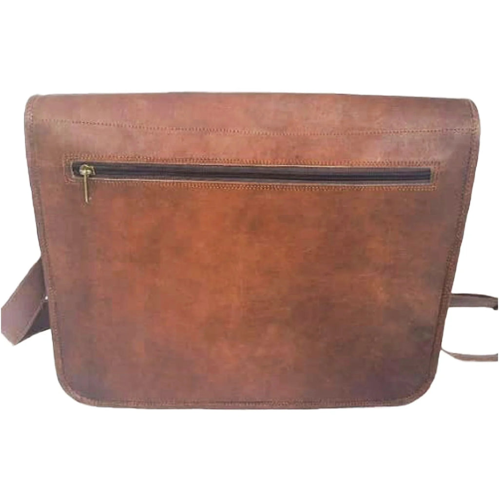 Komals Passion Leather Vintage Mens 16 Inch Leather Laptop Messenger Pro Satchel Mens Bag