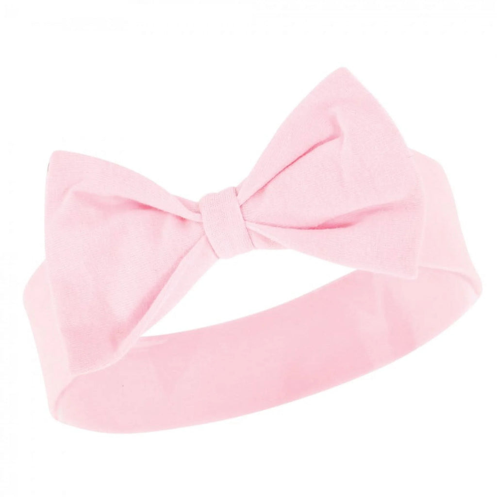 Hudson Baby Infant Girl Cotton Bib and Headband, Toile, 0-6 Months