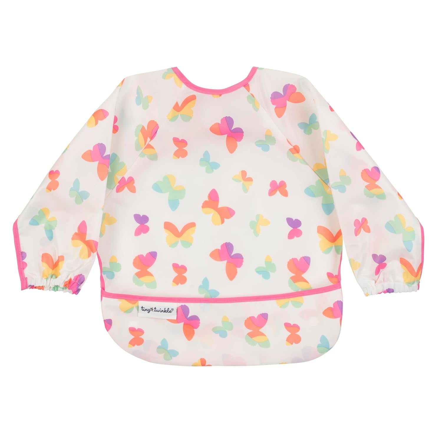 Tiny Twinkle Long Sleeve Bib for Babies & Toddlers | Waterproof Smock Bib for Eating | Machine Washable & Mess-Proof Feeding Essentials | Newborn Shower Gift (Dinosaur, 2-4Y)