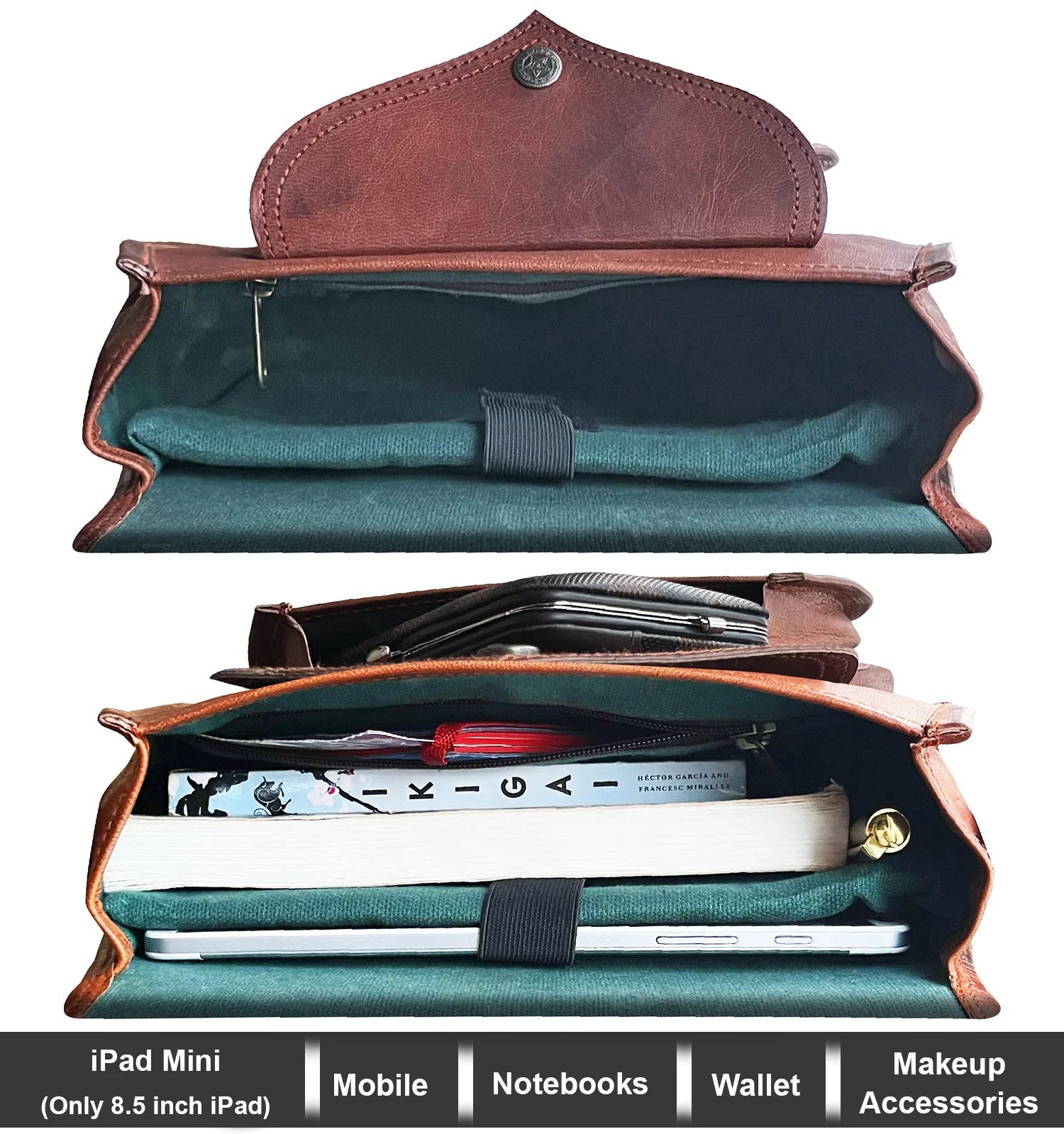 Women Leather Handbag 11" Fashion Crossbody Sling Bag Ladies Purse Travel Tote Satchel Hobo Shoulder Messenger Bag Vintage Gift by Rustic Town