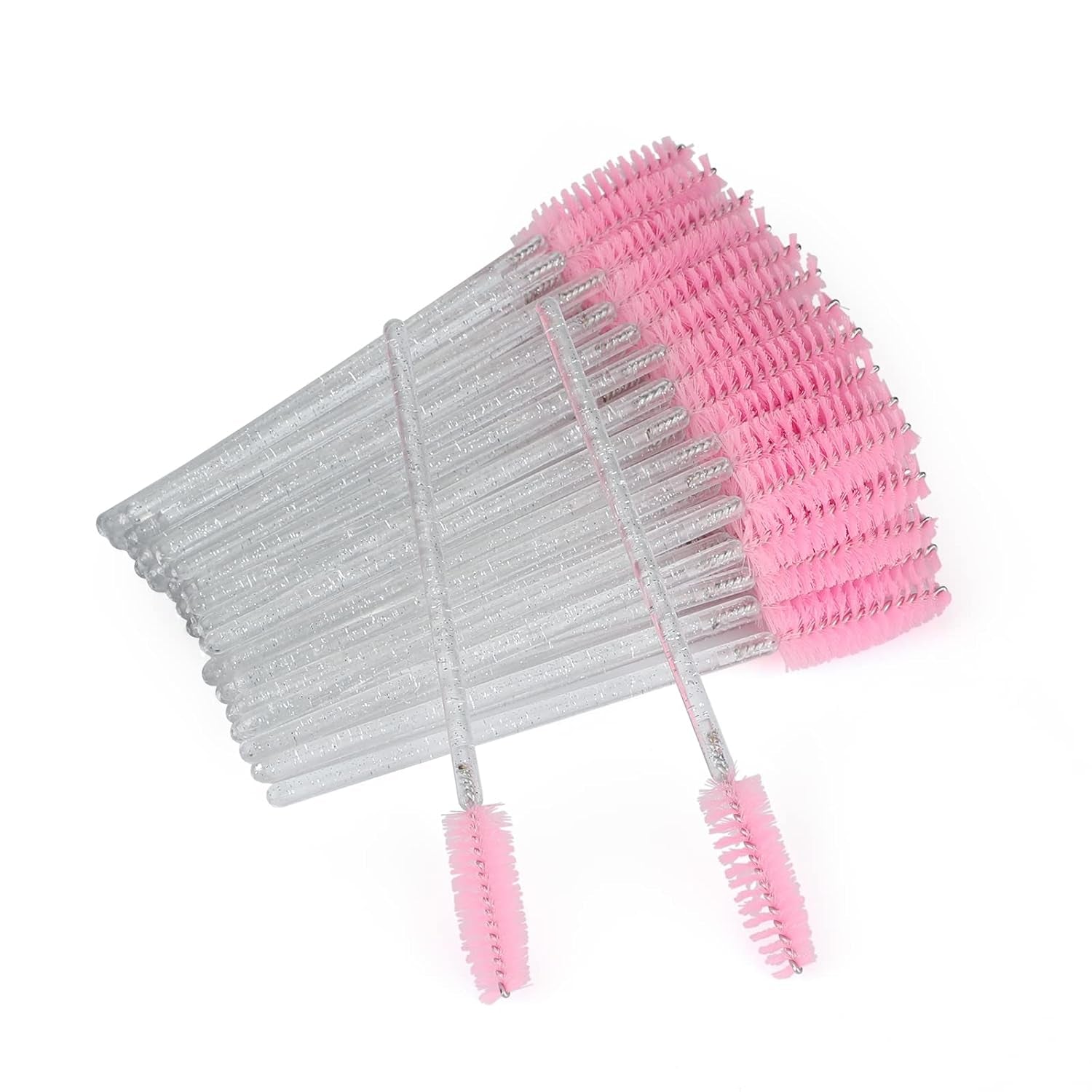 G2PLUS 100PCS Disposable Eyelash Brushes - Premium Rose Mascara Wands for Perfect Eyelash Extensions and Eyebrow Application